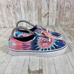 Vans Authentic Tie Dye Multi Color Low Top Sneakers Womens 8 Mens 6.5 NEW